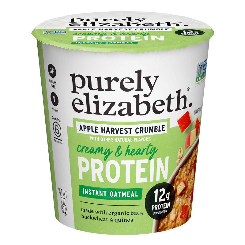 slide 1 of 7, purely elizabeth. Apple Crumble Protein Oatmeal Cup - 2oz, 2 oz