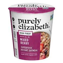 purely elizabeth. Gluten Free Mixed Berry Prebiotic Fiber Oatmeal Cup - 2oz