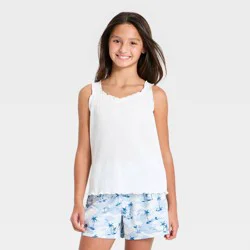 Girls' Knit Cami Pajama Top - art class™ White XL