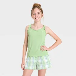 Girls' Knit Cami Pajama Top - art class™ Green XXL
