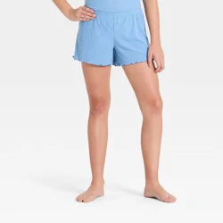 Girls' Knit Pajama Shorts - art class™ Blue M