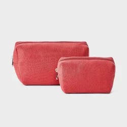 Linen Cosmetic Pouch 2pc Set - Universal Thread™ Pink