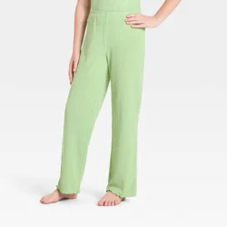Girls' Knit Pajama Pants - art class™ Green XL