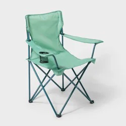 Basic Folding Outdoor Portable Camping Chair Green - All In Motion™