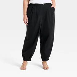 Women's Balloon Jogger Pants - A New Day™ Black XXL