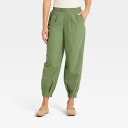 Women's Balloon Jogger Pants - A New Day™ Green L