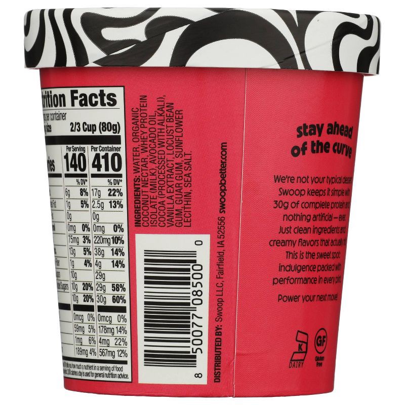 slide 3 of 7, Swoop High Protein Chocolate Charge Frozen Dairy Dessert - 1pt, 1 pint