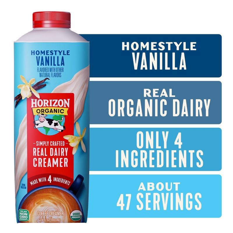 slide 2 of 13, Horizon Organic Vanilla Coffee Creamer - 24oz, 24 oz