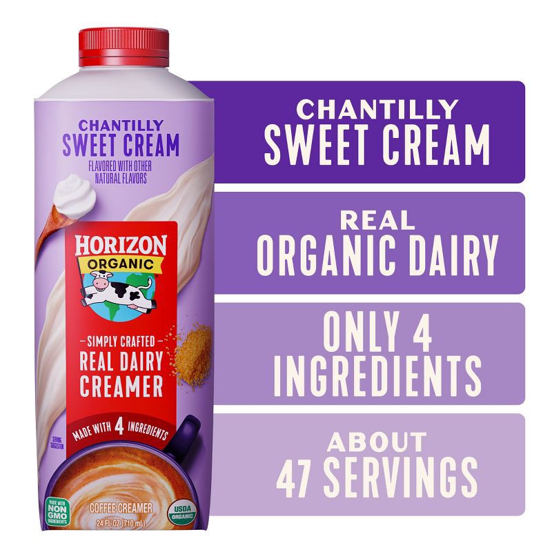 slide 2 of 13, Horizon Organic Sweet Cream Coffee Creamer - 24oz, 24 oz