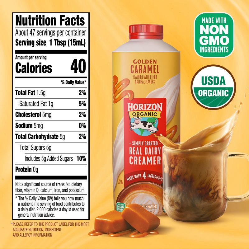 slide 4 of 13, Horizon Organic Caramel Coffee Creamer - 24oz, 24 oz