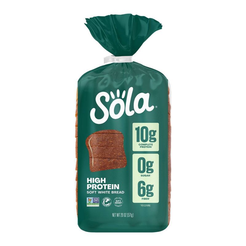 slide 1 of 14, Sola Bread Protein White Bread - 20oz, 20 oz