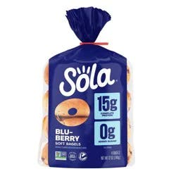 Sola Bread Low Carb Blu-Berry Bagels - 12oz