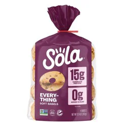 Sola Bread Low Carb Everything Bagels - 12.4oz