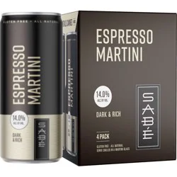 Sabe SABÉ Espresso Martini Cocktail - 4pk/250ml Cans