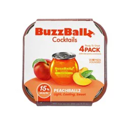 BuzzBallz Peach Cocktails - 4pk/200ml Bottles