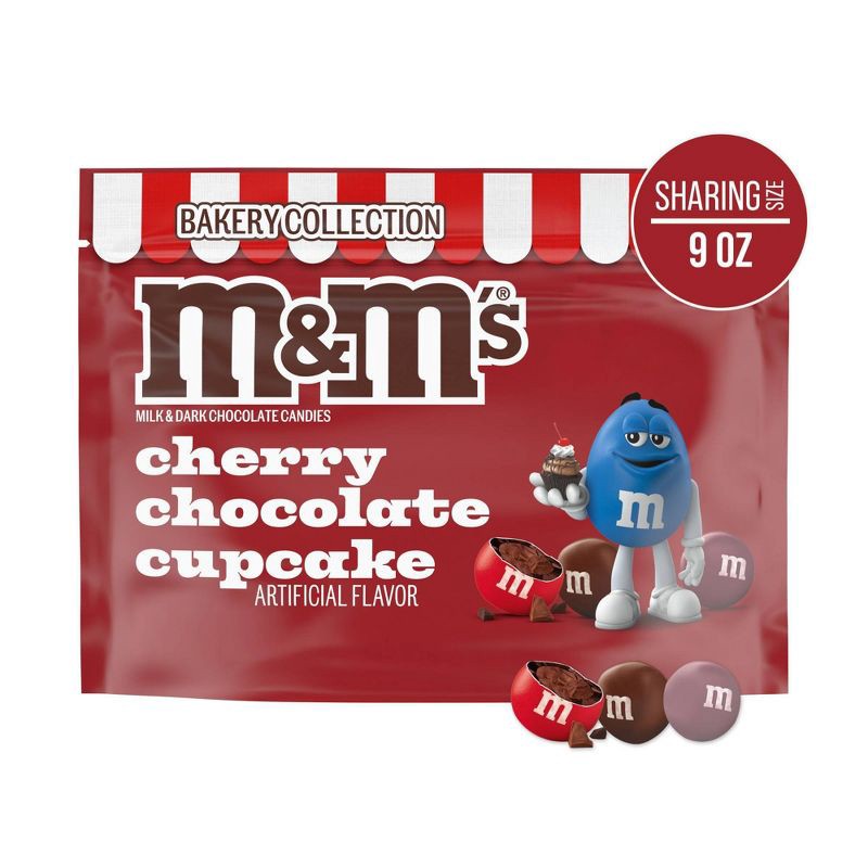 slide 1 of 8, M&M's Cherry Chocolate Cupcake Sharing Size - 9oz, 9 oz