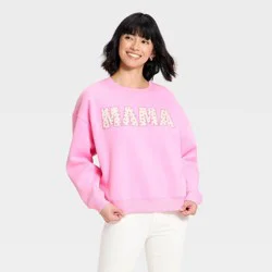 Grayson Threads Women's Mama Graphic Pullover Sweatshirt - Light Pink M
