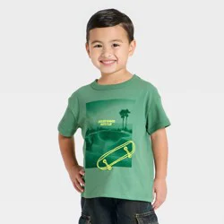 Toddler Boys' Skateboard Oversized T-Shirt - Cat & Jack™ Green 5T
