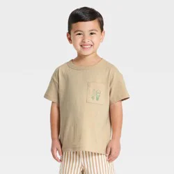 Toddler Boys' Scoop Shack Oversized T-Shirt - Cat & Jack™ Beige 3T
