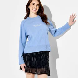 Women's The Devil Wears Prada "That's All" Graphic Pullover Sweater - Sky Blue S