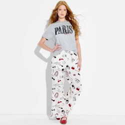 Women's The Devil Wears Prada AOP Graphic Pull-On Pants - White XXL