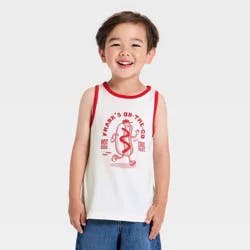 Toddler Boys' Hot Dog Tank Tops - Cat & Jack™ White/Red 4T