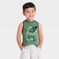 Toddler Boys' Boats and Lakes Tank Tops - Cat & Jack™ Green 5T