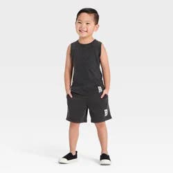 Toddler Boys' Tank Top and French Terry Shorts Set - Cat & Jack™ Charcoal Gray 18M