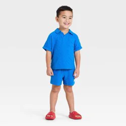 Toddler Boys' Americana Jacquard Set - Cat & Jack™ Blue 12M