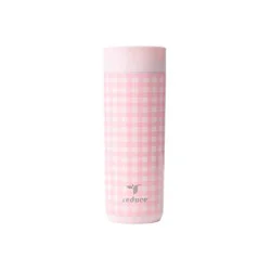 Reduce 16oz Perk Insulated Stainless Steel Leak Proof Coffee Tumbler Blush Gingham