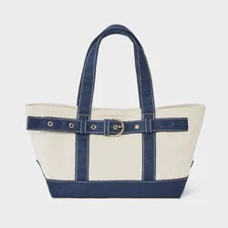 Canvas Mini Belted Tote Bag - Universal Thread™ Blue