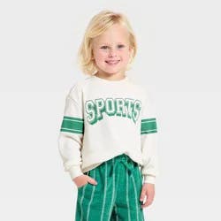 Grayson Mini Toddler Boys' Go Sports French Terry Pullover Sweatshirt - Off-White 12M