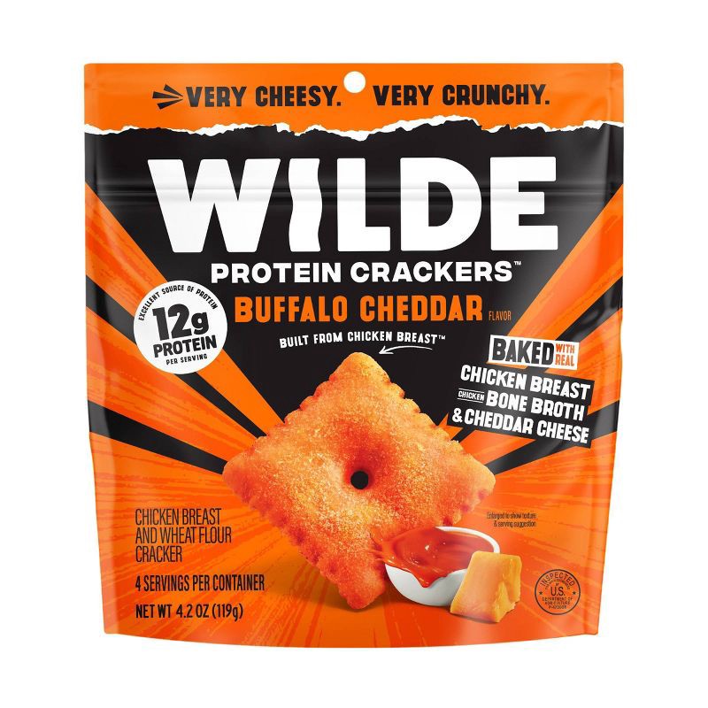 slide 1 of 6, WILDE Buffalo Protein Crackers - 4.2oz, 4.2 oz