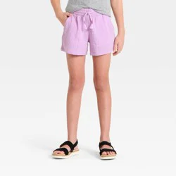 Girls' Gauze Pull-On Shorts - Cat & Jack™ Lilac Purple S