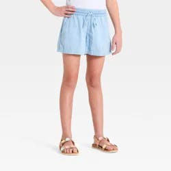 Girls' Gauze Pull-On Shorts - Cat & Jack™ Light Indigo XS
