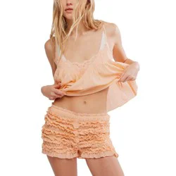 intimately fp Women's Ruffle Bloomer Shortie - Pink XL