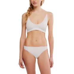 intimately fp Women's Seamless Lace Longline Bralette - Ivory M/L