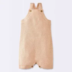 Baby Boys' Sweater Sleeveless Romper - Cloud Island™ Beige 6-9M