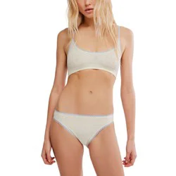 intimately fp Women's Seamless Lace Bikini Underwear - Pear Sorbet M/L