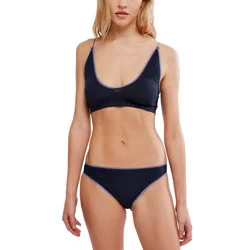 intimately fp Women's Seamless Lace Bikini Underwear - Black L/XL