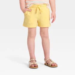 Toddler Girls' Knit Shorts - Cat & Jack™ Yellow 3T