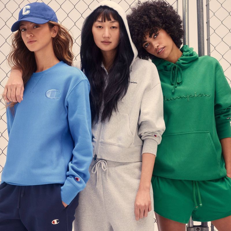 slide 15 of 17, Champion Adult Sizing Embroidered Fleece Hooded Sweatshirt - Verdant Green S, 1 ct