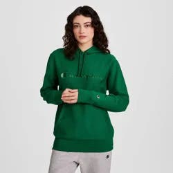 Champion Adult Sizing Embroidered Fleece Hooded Sweatshirt - Verdant Green S