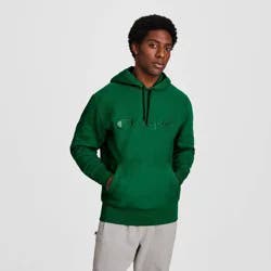 Champion Adult Sizing Embroidered Fleece Hooded Sweatshirt - Verdant Green L
