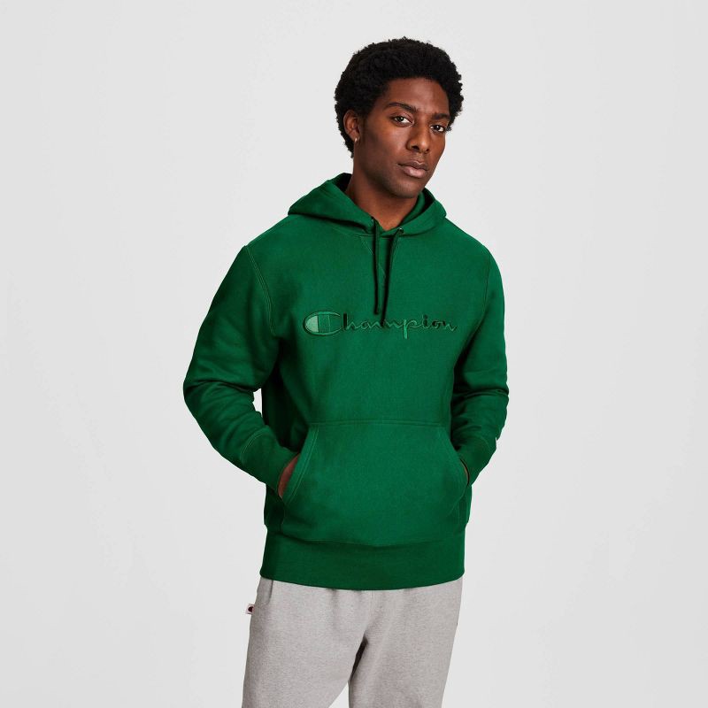 slide 1 of 13, Champion Adult Sizing Embroidered Fleece Hooded Sweatshirt - Verdant Green XXL, 1 ct