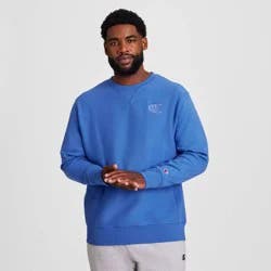 Champion Adult Sizing Embroidered Fleece Crewneck Sweatshirt - Nebulas Blue S