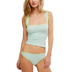 intimately fp Women's Seamless Lace Bikini Underwear - Moonlit Jade M/L
