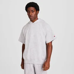 Champion Men's Club Sport Short Sleeve Hoodie - Oxford Heather Gray M