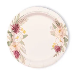 Emerge Retail 20ct 6.3" Rose Gold Floral Snack Plates