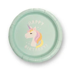 Emerge Retail 20ct 9.8" Unicorn 'Happy Birthday' Dinner Plates